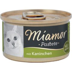 MIAMOR Pasztet mięsny dla kota królik 85g