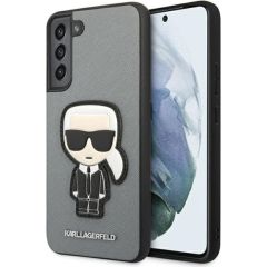 Karl Lagerfeld KLHCS22MOKPG S906 S22+ srebrny|silver hardcase Saffiano Ikonik Karl`s Patch