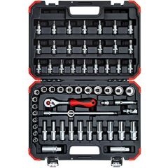 Gedore Red Socket set 3/8 ", 59 pieces (red / black, with Shift-gun, SW 6mm - 24mm)