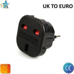 HQ Переходник сетевого гнезда UK (Аглия) 3pin на Euro стандарт 2Pin UK на EU адаптер (OEM)