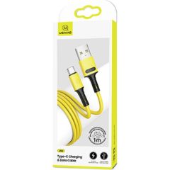 USAMS Kabel U52 USB-C 2A Fast Charge 1m żółty|yellow SJ436USB03 (US-SJ436)