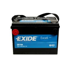 Akumulators EXIDE 70Ah 740A EB708 260x180x186+- SAE US ASV auto