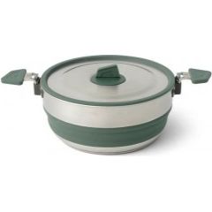 Sea To Summit Salokāms katls DETOUR Stainless Steel Collapsible Pot 3L  Laurel Wreath Green