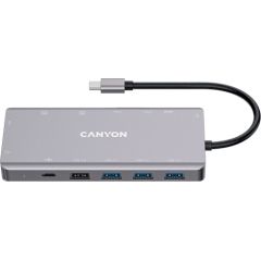 CANYON hub DS-12 13in1 4k USB-C Dark Grey