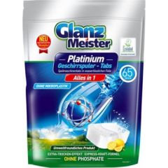 (Ir veikalā) Platinum Glanz Meister 65gab. Eco label Tabletes trauku mazgājamajām mašīnām