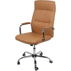 Biroja krēsls UTAH 63x60xH114-124cm brūns/hroma