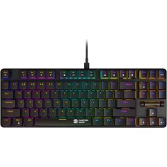 CANYON Cometstrike GK-50, 87keys Mechanical keyboard, 50million times life, GTMX red switch, RGB backlight, 20 modes, 1.8m PVC cable, metal material + ABS, RU layout, size: 354*126*26.6mm, weight:624g, black