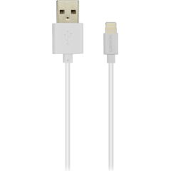 CANYON кабель, цвет - белый, разъем USB-Lightning, сертификат MFI/Apple, длина 1 м.