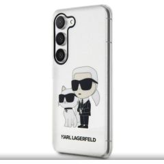 Karl Lagerfeld Samsung  Galaxy S23 IML Glitter Karl and Choupette NFT Case Transparent