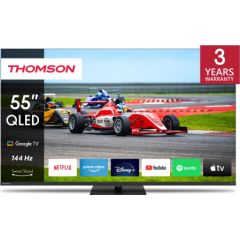 TV Set THOMSON 55" 4K Smart QLED 3840x2160 Wireless LAN Bluetooth Google TV Black 55QG7C14