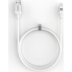 Evelatus   USB A to Lightning, Cable 1.2M ( MFI11CL )Aluminum housing braiding White