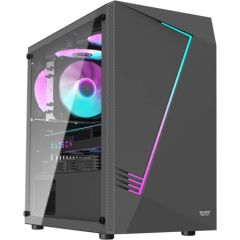 Darkflash Computer case Aigo AL390 + RGB fan (black)