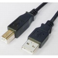 Kabelis Brackton USB Male - USB Male B 1.8m Black