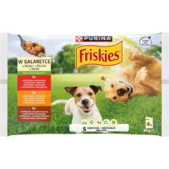 PURINA FRISKIES ADULT Wołowina,Kurczak,Jagnię 4x85g