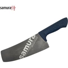 Samura Arny Stonewash Cleaver нож 208мм AUS-8 Синяя комфортная ручка из TPE HRC 59