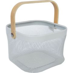 Basket OTTO  21x23xH14cm, with handle, white