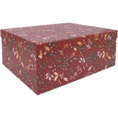 Box ARIEL-8, with a lid 23x16,5xH10cm, red/gold