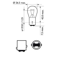 Philips Pagrieziena rādītāja spuldze 12499VPB2