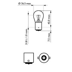 Philips Pagrieziena rādītāja spuldze 12498LLECOCP