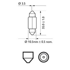 Philips Gabarītu spuldze 12844CP