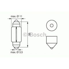 Bosch Gabarītu spuldze 1 987 302 211