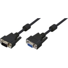 Logilink VGA extension cable male female 1.8 m, Black