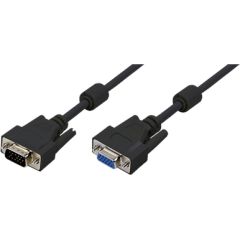 Logilink VGA extension cable male female CV0006 5 m, Black