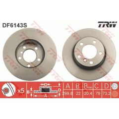 TRW Bremžu disks DF6143S