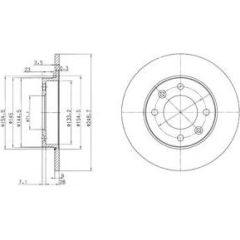 Delphi Bremžu disks BG3653