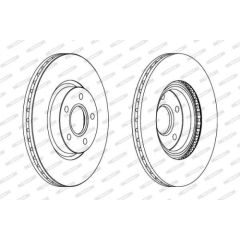 Ferodo Bremžu disks DDF1225