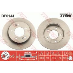 TRW Bremžu disks DF6144