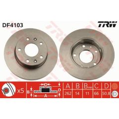 TRW Bremžu disks DF4103