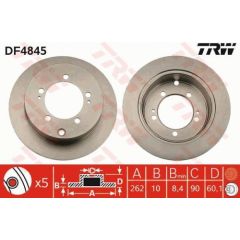 TRW Bremžu disks DF4845