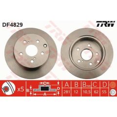 TRW Bremžu disks DF4829