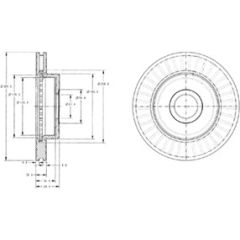 Delphi Bremžu disks BG3659