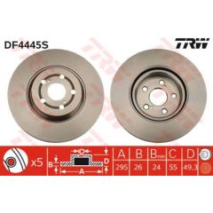 TRW Bremžu disks DF4445S