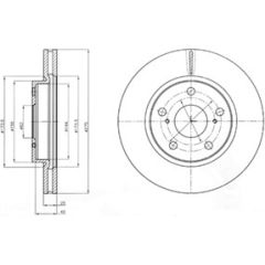 Delphi Bremžu disks BG4304