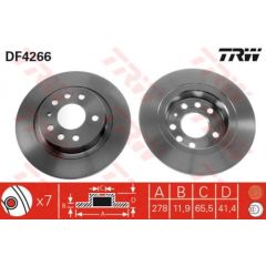 TRW Bremžu disks DF4266