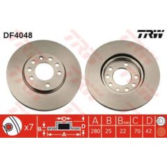 TRW Bremžu disks DF4048