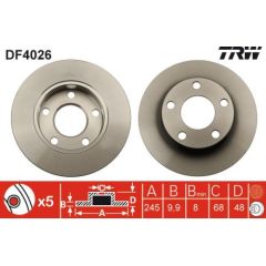 TRW Bremžu disks DF4026