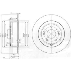 Delphi Bremžu disks BG4136