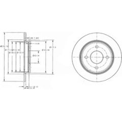 Delphi Bremžu disks BG3054