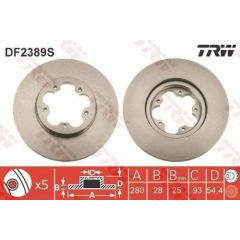 TRW Bremžu disks DF2389S