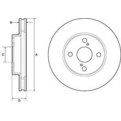 Delphi Bremžu disks BG3734C