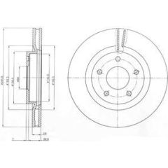 Delphi Bremžu disks BG4109C