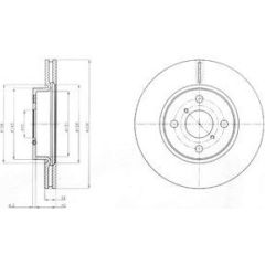 Delphi Bremžu disks BG4116