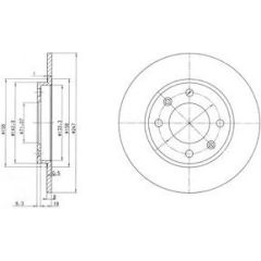 Delphi Bremžu disks BG2800