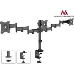 Maclean MC-691 Triple Desk Mount Monitor Arm 360 ° Adjustable Bracket 13-27 Inch