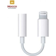 Mocco MMX62ZM/A (A1749) 3.5 mm uz Lightning Audio Adapteris priekš Apple iPhone 7 / 8 / 7 Plus / 8 Plus / X / XS / XR / XS MAX / Balts (Analogs)