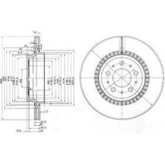 Delphi Bremžu disks BG3782C